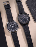 Black Embossed Alligator Leather Strap 18mm-21mm