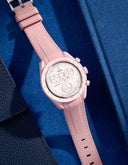Curved Vertch Rubber Strap - Pink