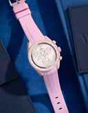 Gebogenes Kautschukarmband - Rosa